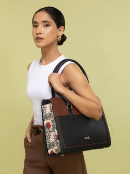 Zouk - Nawabi Couture Hand Office Bag - Beige