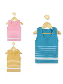 Knitco - Boys Multi-Color Round Neck Sweater (Pack of 3)