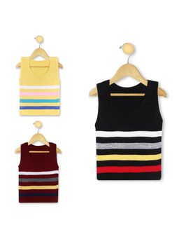 Knitco - Boys Multi-Color Round Neck Sweater (Pack of 3)