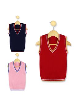 Knitco - Boys Multi-Color V-Neck Sweater (Pack of 3)