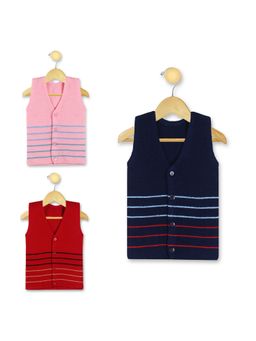 Knitco - Boys Multi-Color V-Neck Sweater (Pack of 3)