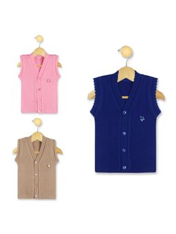 Knitco - Boys Multi-Color V-Neck Sweater (Pack of 3)