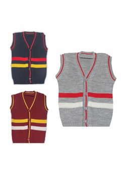 Knitco - Boys Multi-Color V-Neck Sweater (Pack of 3)