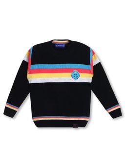 Knitco - Boys Black Round Neck Sweater