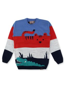 Knitco - Boys Multi-Color Round Neck Sweater