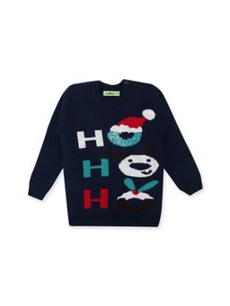 Knitco - Boys Blue Round Neck Sweater