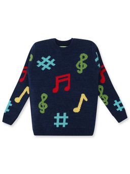 Knitco - Boys Blue Round Neck Sweater