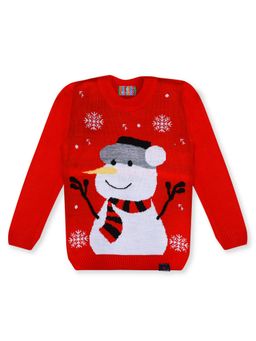 Knitco - Boys Red Round Neck Sweater