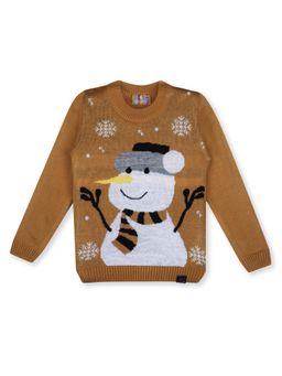 Knitco - Boys Beige Round Neck Sweater