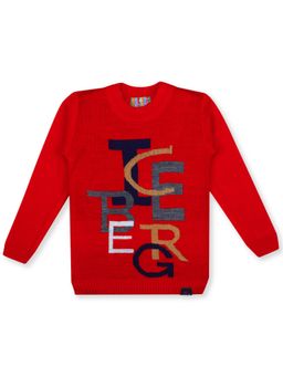 Knitco - Boys Red Round Neck Sweater