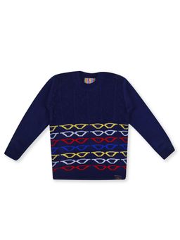 Knitco - Boys Blue Round Neck Sweater