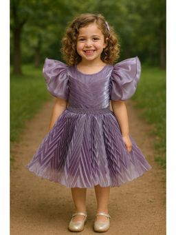 Blabber - Girls Grey Round Neck Dress
