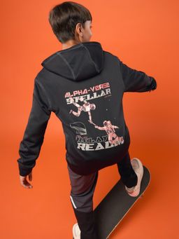 Technosport - Boys Black Hooded Hoodies