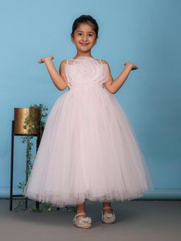 Toy Balloon Kids - Girls Pink Round Neck Dress