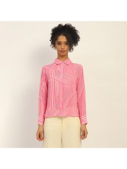 Madame - Geometric Abstract Pink Shirt