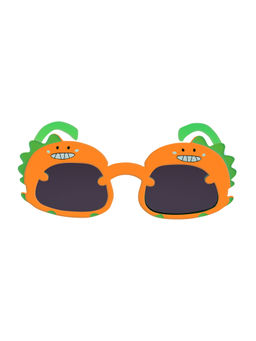Spiky - Orange Frame Black Lens Printed Oval Frame UV Coating Sunglass-1672_org_blk (Set of 3)