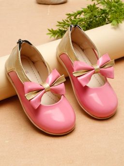 Tiny Bugs - Girls Bow Embellished Ballerinas - Pink