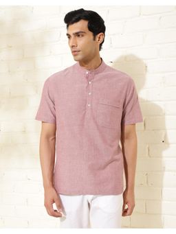 Fabindia - Pink Cotton Mid Placket Shirt
