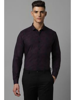 Louis Philippe - Men Purple Super Slim Fit Check Full Sleeves Casual Shirt