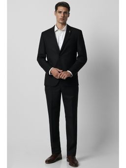 Van Heusen - Men Black Check Slim Fit Formal Two Piece Suit (Set of 2)