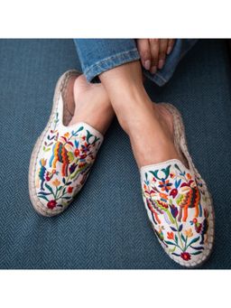 PARI PARI - Off White Non-Slip Mule Flats