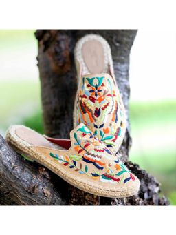 PARI PARI - Beige Diego Mule Flats