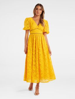 Forever New - Ivanka Lace V Neck Midi Dress