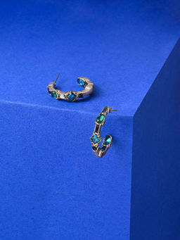 Accessorize London - WomensEclectic Gem Hoop Earrings