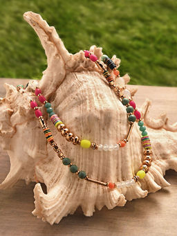 Accessorize London - Womens Bright Long Beaded Necklace