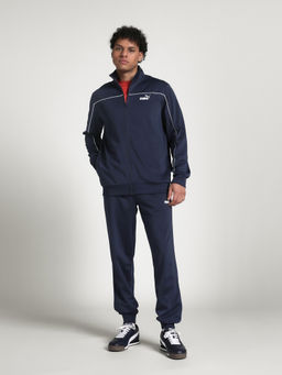 Puma - Navy Blue Poly Piping Men Jacket & Joggers (Set of 2)