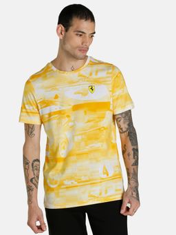 Puma - Ferrari Motorsport Race AOP Mens Yellow T-Shirts