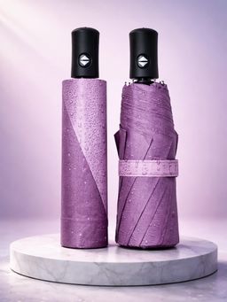 FABINALIV - Purple Abstract Auto ON/OFF Waterproof Automatic Compact Umbrella