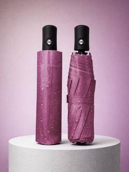 FABINALIV - Pink Abstract Auto ON/OFF Waterproof Automatic Compact Umbrella
