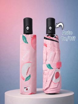 FABINALIV - Onion Abstract Auto ON/OFF Waterproof Automatic Compact Fruit Umbrella