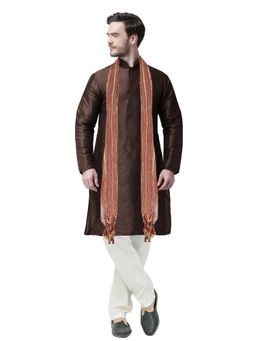 SG LEMAN - Brown Kurta for Men (Set of 3)