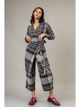 Doodlage - Marla Checkered Black Jumpsuit