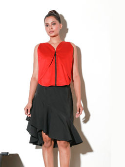 Echke - Red Polyester Top