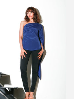 Echke - Blue Crepe Top