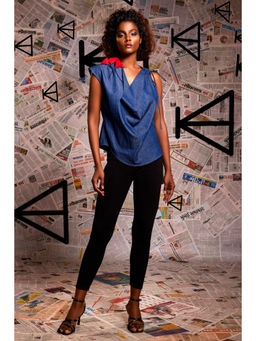 Echke - Blue Denim Top