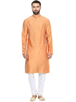 KISAH - Mens Solid Kurta With Churidar (Set of 2)