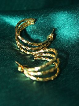 Spring Soul - Golden Spiral Earrings