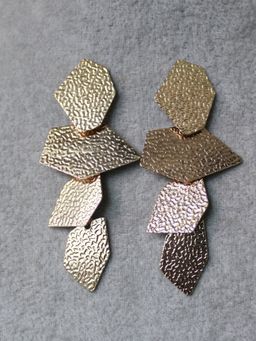 Spring Soul - Golden Mosaic Drop Earrings
