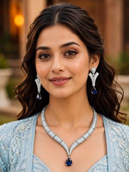 RUNORAA - Cognac Sapphires Jewellery Set