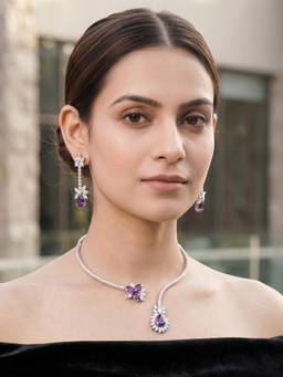RUNORAA - Purple Sapphire Aura Jewellery Set