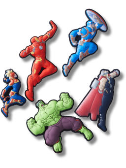 Crocs - Avengers Heroes Multi-Color Jibbitz Charms for Clogs (Pack of 5)