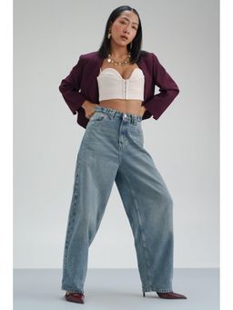 FREAKINS - Lush Blue Balloon Fit Jeans