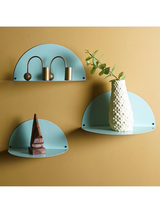 The Artment Green Metal Wall Shelves for Home D cor