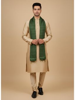 MUFFLY - Green Men Plain / Solid Cotton Dupatta