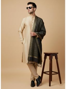 MUFFLY - Black Men Stripes Cotton Dupatta