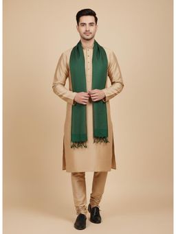 MUFFLY - Green Men Checkered Cotton Dupatta